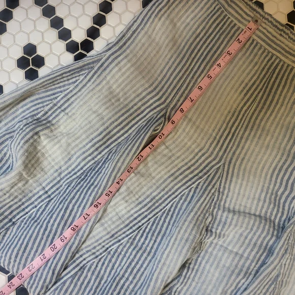 Free People Candace Midi Skirt Blue Stripe Medium - Picture 8 of 10